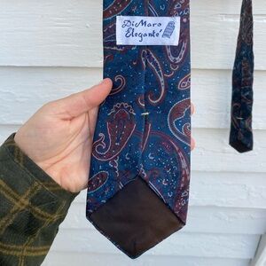 Vintage DiMaro Eleganté Blue Paisley Classic Tie